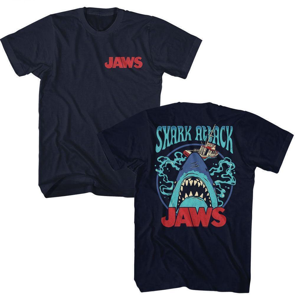 Jaws Shark Attack 2 Sided T Shirt